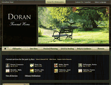 Tablet Screenshot of doranfuneralhome.com